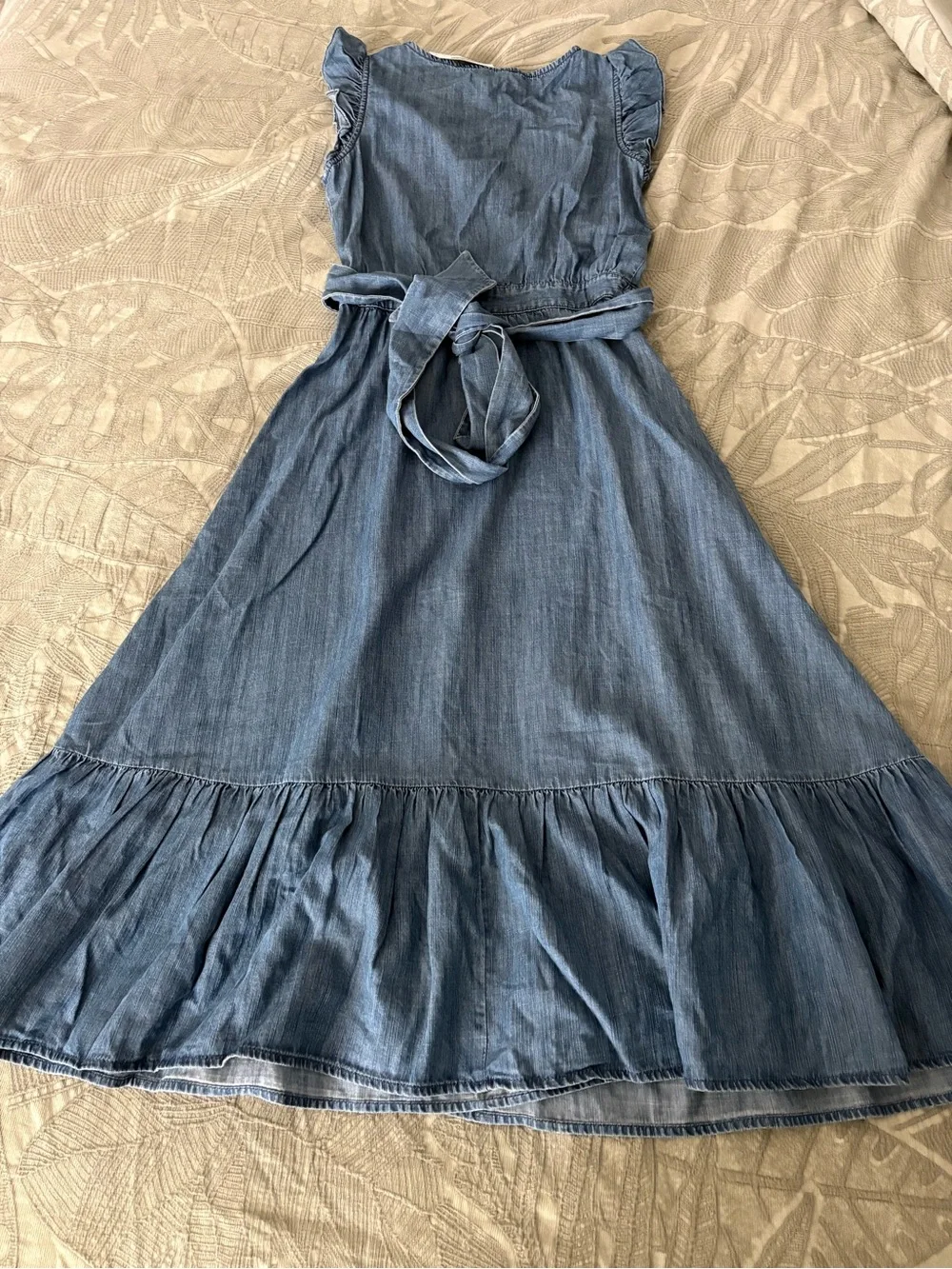 J. Crew Light Blue Denim Wrap Maxi Dress